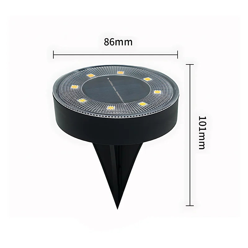 LED Outdoor Solar Power Ground Light IP68 Waterproof Lighting Control Path Deck Lights Yard Driveway Lawn Garden Decoration Lamp