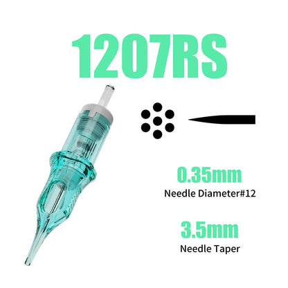 Dragonhawk ALPHA Tattoo Cartridges Needles Supplies RL RM M RS for Tattoo Machine Gun Permanent Makeup or Body Art Given Tattoo