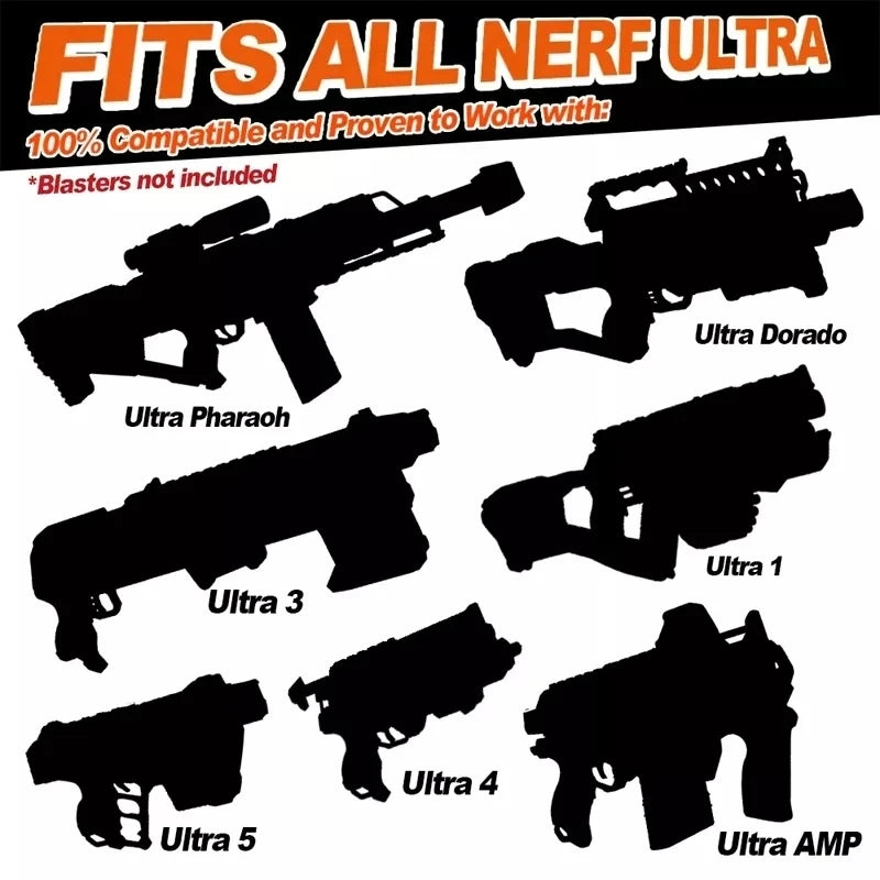 FRENSIT Black Bullets for NERF Ultra Toy Gun-Dart Refill Pack-The Ultimate in Dart Blasting-Compatible Only Ultra Blasters