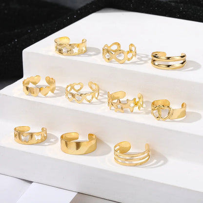 7/10/12Pcs Adjustable Toe Rings for Women Foot Ring Gold/Silver Color Metal Round Jewelry for Girl Summer Beach Barefeet Fashion