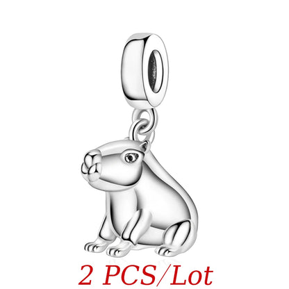 Cute Hanging Sloth Charm Fit Original Pan Bracelet DIY Women Jewelry Gift Sweet Animals Beads 2024 New Arrivals