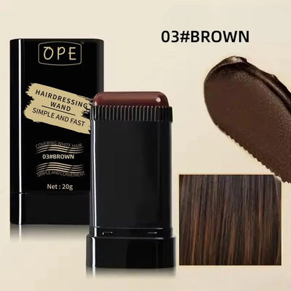 20g quick hair dye stick - permanent coverage, long-lasting effect, portable applicator brush design, touch up the color at home