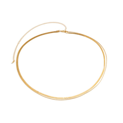 Ingemark Sexy Flat Snake Chain Waist Belly Belt for Women Summer Beach Bikinis Simple Body Chain Festival Jewelry Accessories