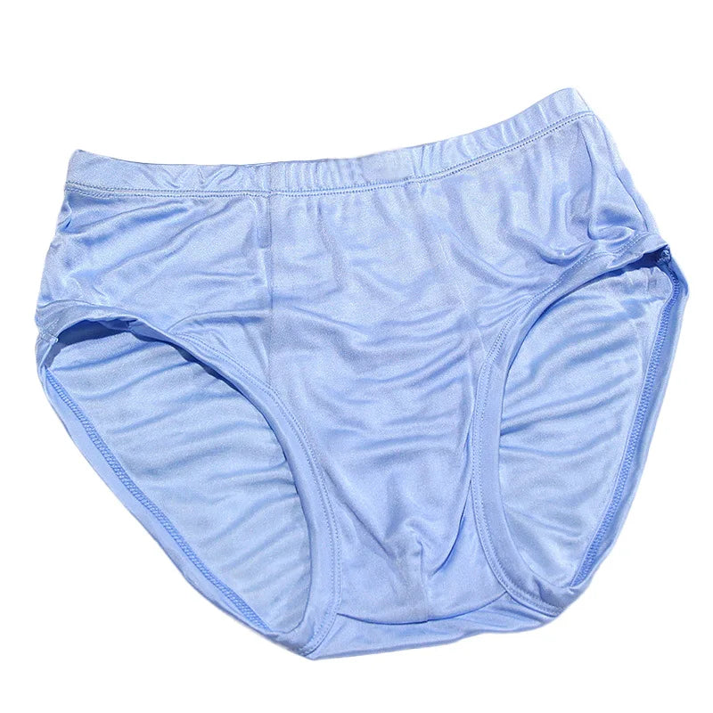 Birdtree Men's 100% Real Silk Thin Summer Briefs Knitted Seamless Panties Underwear Lingerie New 2023 U34608C
