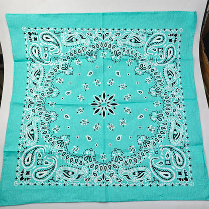 New Fashion Hip Hop 100% Cotton Bandana Square Scarf 55cm*55cm Black Red Paisley Headband Printed For Women/Men/Boys/Girls