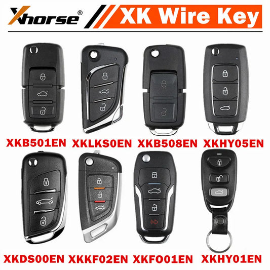 5PCS Xhorse XK Wire Remote Key XKB520EN XKB501EN XKLKS0EN XKDS00EN XKFO01EN XKB508EN XKHY01EN XKHY05EN for Mini Key Tool/VVDI2