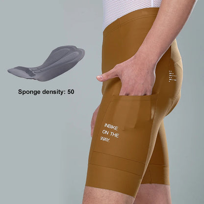 INBIKE Pro Summer Men's Cycling Shorts Bicycle Pants Shock-absorbing Cycling Clothing Mountain Road Bike Tousers With pocket