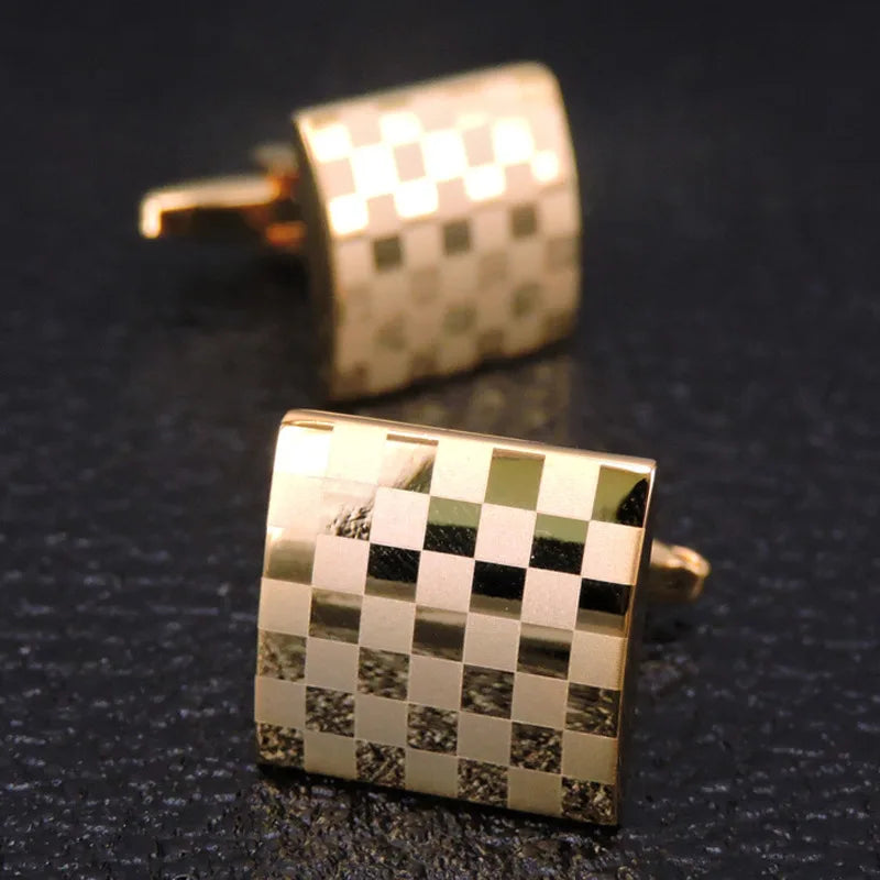 Cufflinks For Men Luxury Silvery Cuffs Retro Metal Cuff Links Mens French Square Button Shirts Business Jewelry Gift For Wedding