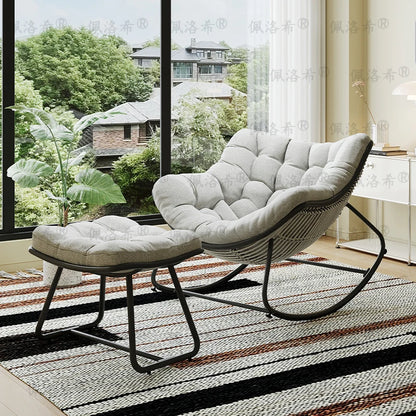 Balcony Indoor Living Room Chairs Nordic Footrest Recliner Bedroom Living Room Chairs Grey Lounge Silla Nordica Furniture Set