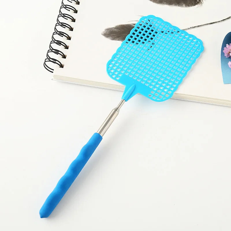 Adjustable Plastic Fly Swatter Home Long Handle Flyswatter Flapper Insect Killer