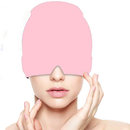 Headache Migraine Relief Hat Gel Ice Cold Compress Therapy Cap Ice Head Wrap Pack Eye Mask For Pressure Relieve Pain Ice Hat