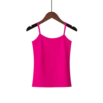2025 Spring Summer Tank Tops Women Sleeveless Big Size T Shirt Ladies Vest Singlets Camisole Cotton Ladies Vest 16 Colors 3XL