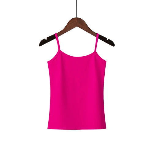 2025 Spring Summer Tank Tops Women Sleeveless Big Size T Shirt Ladies Vest Singlets Camisole Cotton Ladies Vest 16 Colors 3XL