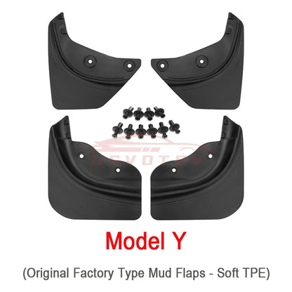 Soft Mud Flaps For Tesla Model 3 Y Juniper 2025 2024 Accessories TPE Mudguards Fender Anti-Snow Anti-Sand Guard Protector Cover