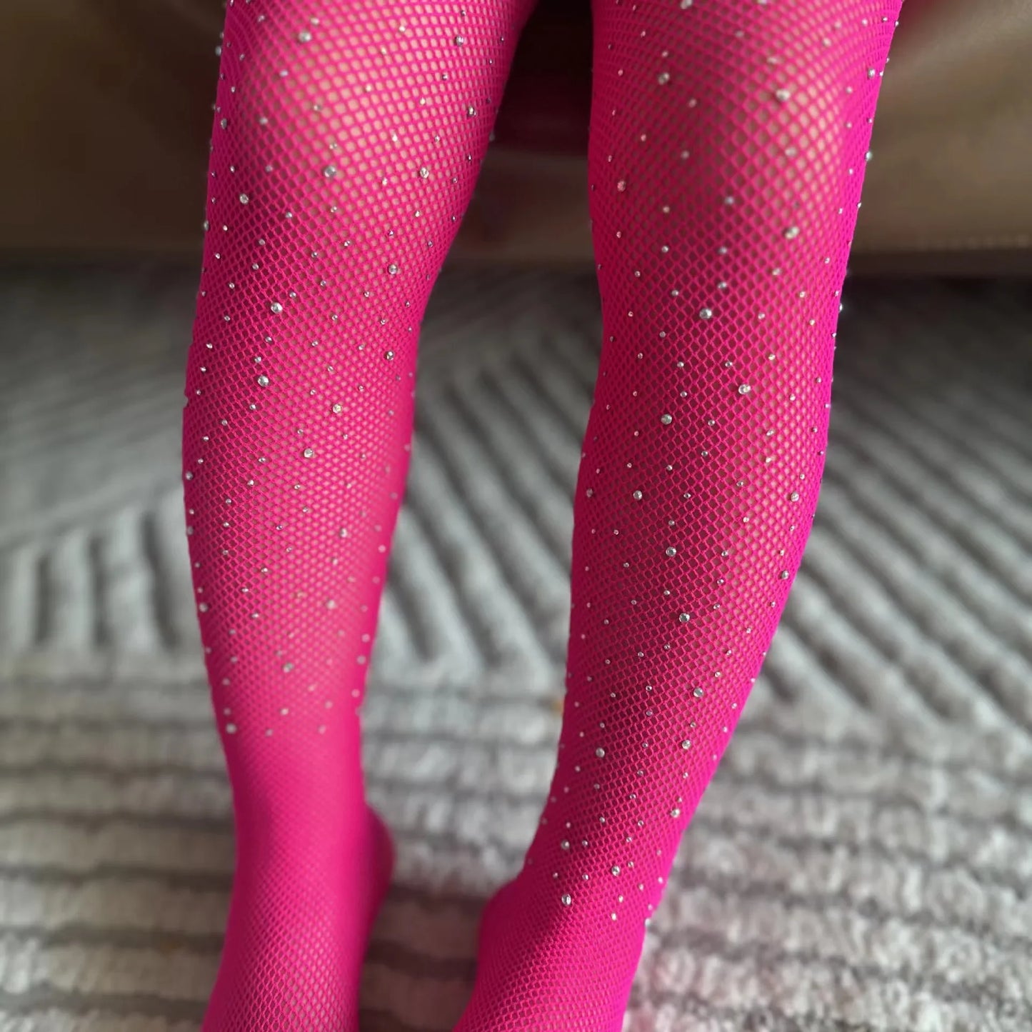 Summer Children's Tight Fitting Pantyhose Baby's Cute Sparkling Fishnet Diamond Pants Hollow Latin Dance Leggings Girl's Gift