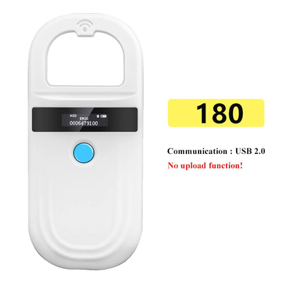 Handheld 134.2KHz 125kHz Animal RFID Reader Pet Cat Dog Microchip Scanner FDX-B Glass Chip USB/Bluetooth Tag Reader with Tags
