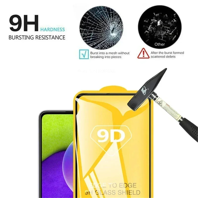 4Pcs 9D  Anti-Burst Protective Glass for Samsung S20 S21 S23 FE S10E  Galaxy Screen Protector FOR SAMSUNG S22 S23  S24 PLUS