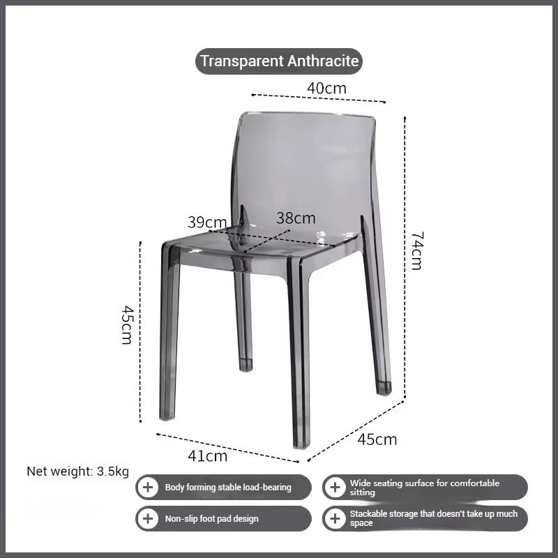 High Dining Bar Chairs Office Nordic Accent Velvet Bar Stools Luxury Transparent Acrylic Design Banqueta Home Furniture HBBC