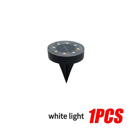 LED Outdoor Solar Power Ground Light IP68 Waterproof Lighting Control Path Deck Lights Yard Driveway Lawn Garden Decoration Lamp