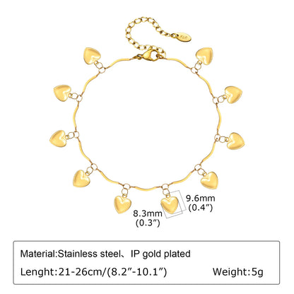 Anklet Bracelet on Legs Stainless Steel ,waterproof Adjustable Beach Beaded Ball Cuban Link Summer Boho Foot Jewelry for Women