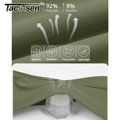 TACVASEN Outdoor Pants Men Quick Dry Straight Running Hiking Pants Elastic Lightweight Yoga Fitness Exercise Sweatpants Joggers