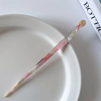 Vintage Chinese Style Hair Sticks for Women Girls Fashion Acetate Chopstick Shaped Hair Clips Pins Jewelry Hair Accessories