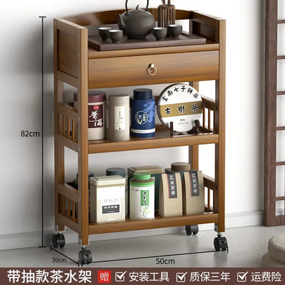 Multifunctional Living Room Center Table Drawer Design Bedside Table Universal Pulley Side Table All-match Scene Home Furniture