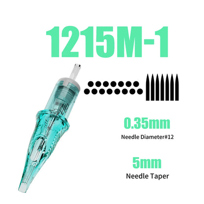 Dragonhawk ALPHA Tattoo Cartridges Needles Supplies RL RM M RS for Tattoo Machine Gun Permanent Makeup or Body Art Given Tattoo