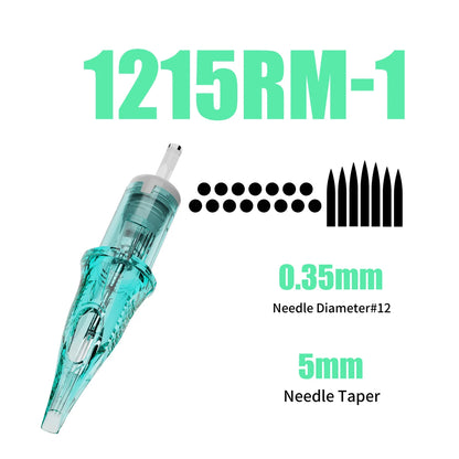 Dragonhawk ALPHA Tattoo Cartridges Needles Supplies RL RM M RS for Tattoo Machine Gun Permanent Makeup or Body Art Given Tattoo