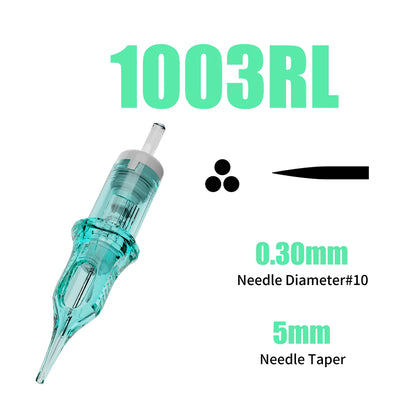 Dragonhawk ALPHA Tattoo Cartridges Needles Supplies RL RM M RS for Tattoo Machine Gun Permanent Makeup or Body Art Given Tattoo