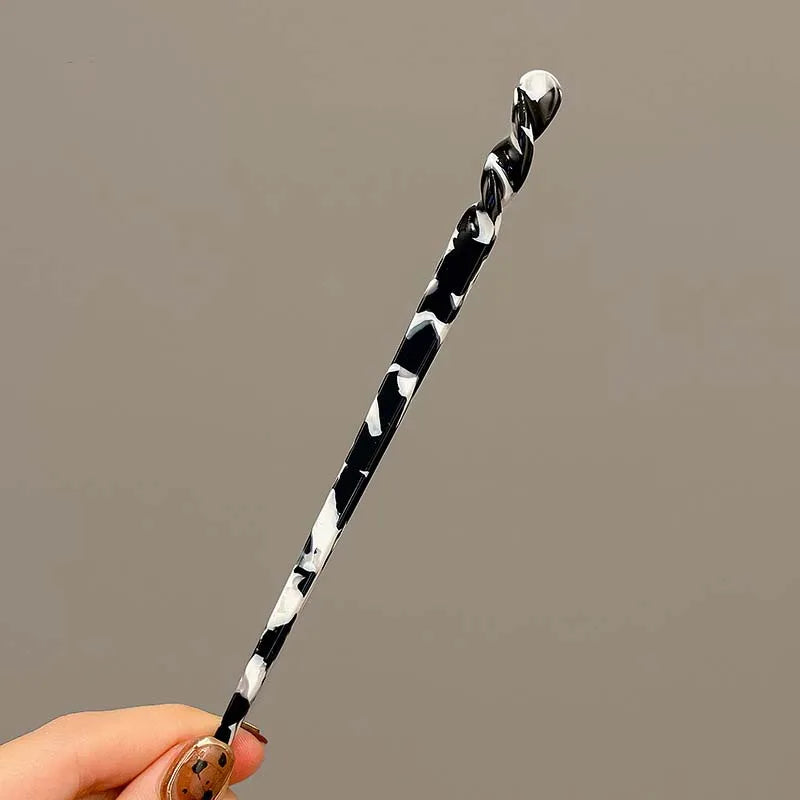 Vintage Chinese Style Hair Sticks for Women Girls Fashion Acetate Chopstick Shaped Hair Clips Pins Jewelry Hair Accessories
