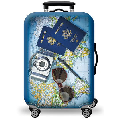 Luggage Cover Stretch Fabric Suitcase Protector Baggage Dust Case Cover Suitable for18-32 Inch Suitcase Case Travel Organizer
