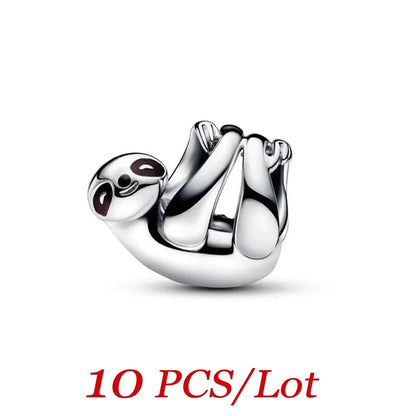 Cute Hanging Sloth Charm Fit Original Pan Bracelet DIY Women Jewelry Gift Sweet Animals Beads 2024 New Arrivals