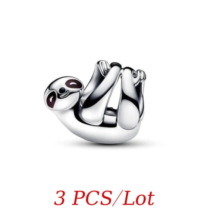 Cute Hanging Sloth Charm Fit Original Pan Bracelet DIY Women Jewelry Gift Sweet Animals Beads 2024 New Arrivals