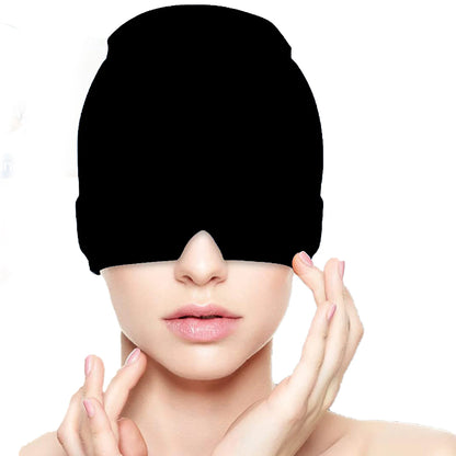 Headache Migraine Relief Hat Gel Ice Cold Compress Therapy Cap Ice Head Wrap Pack Eye Mask For Pressure Relieve Pain Ice Hat