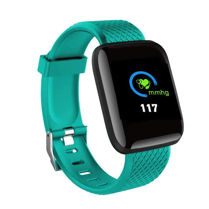 Multifunctional Smart Watch Men Women Bluetooth Connected Phone Music Fitness Sports Bracelet Sleep Monitor Y68 Smartwatch D20 with teal textured strap and digital health display.
