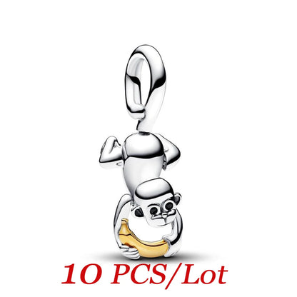 Cute Hanging Sloth Charm Fit Original Pan Bracelet DIY Women Jewelry Gift Sweet Animals Beads 2024 New Arrivals